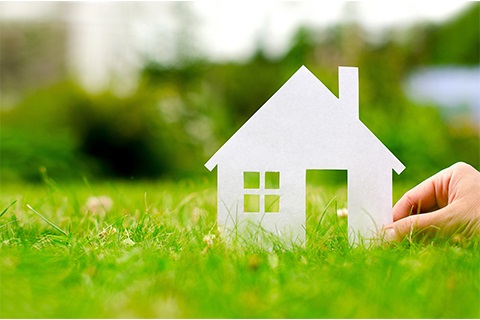 hand holding a house